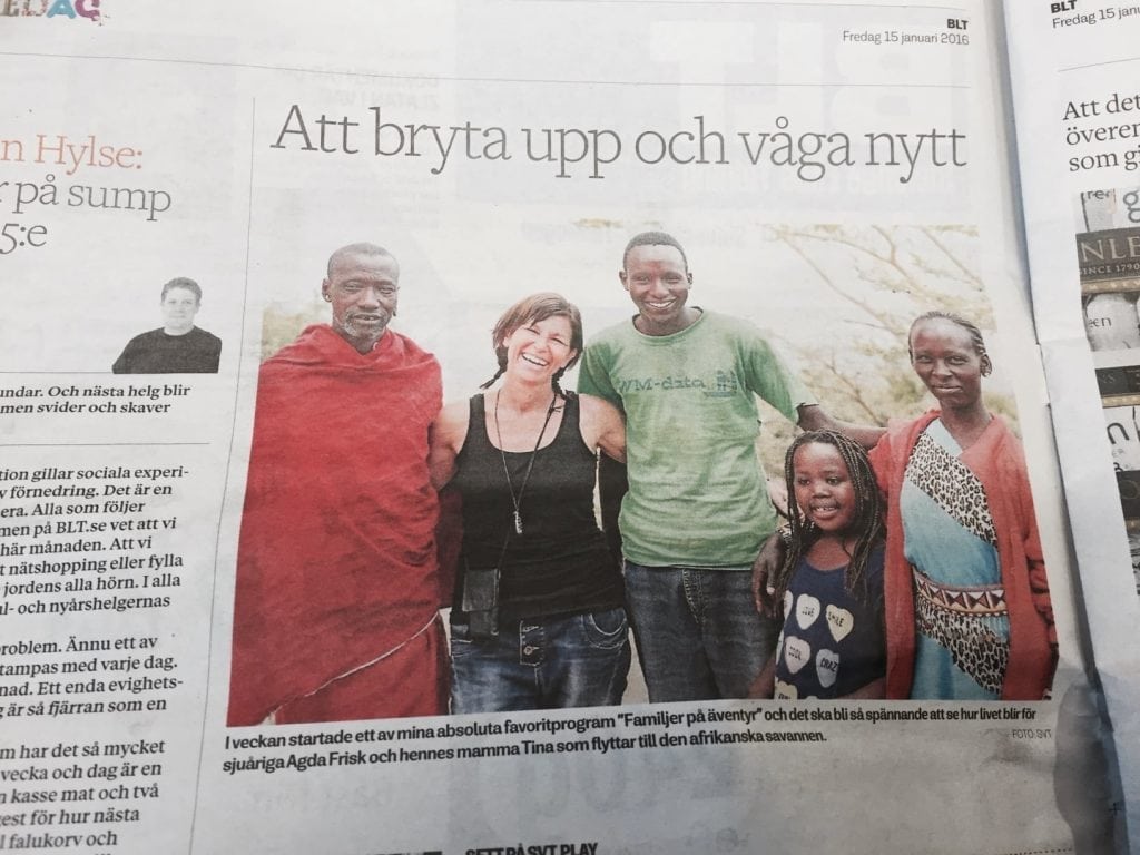 Tina i SVTs Familjer på Äventyr